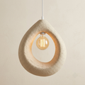 Frosted glass globe pendant light with brass fitting