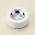 White surface-mounted spotlight with chrome reflector