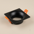 Square black recessed spotlight trim