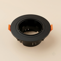 Black adjustable gimbal recessed spotlight trim