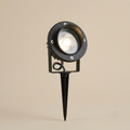 Garden spike spotlight with adjustable COB LED head