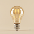 Amber A60 filament LED bulb, E27