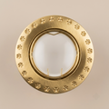 Gold decorative recessed spotlight trim with floral border