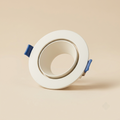 White adjustable gimbal recessed spotlight trim