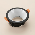 Black and white two-tone recessed spotlight trim