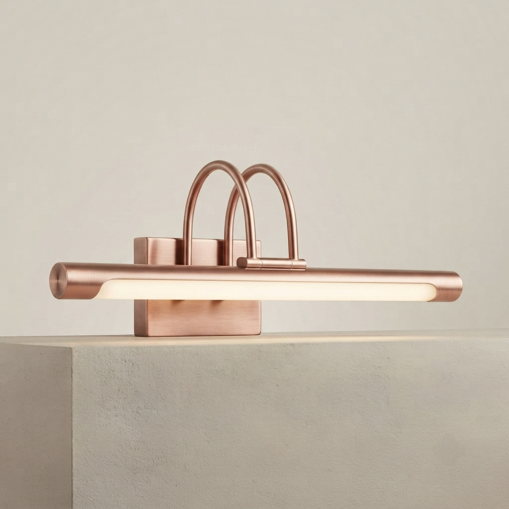 Rose gold picture and vanity LED light