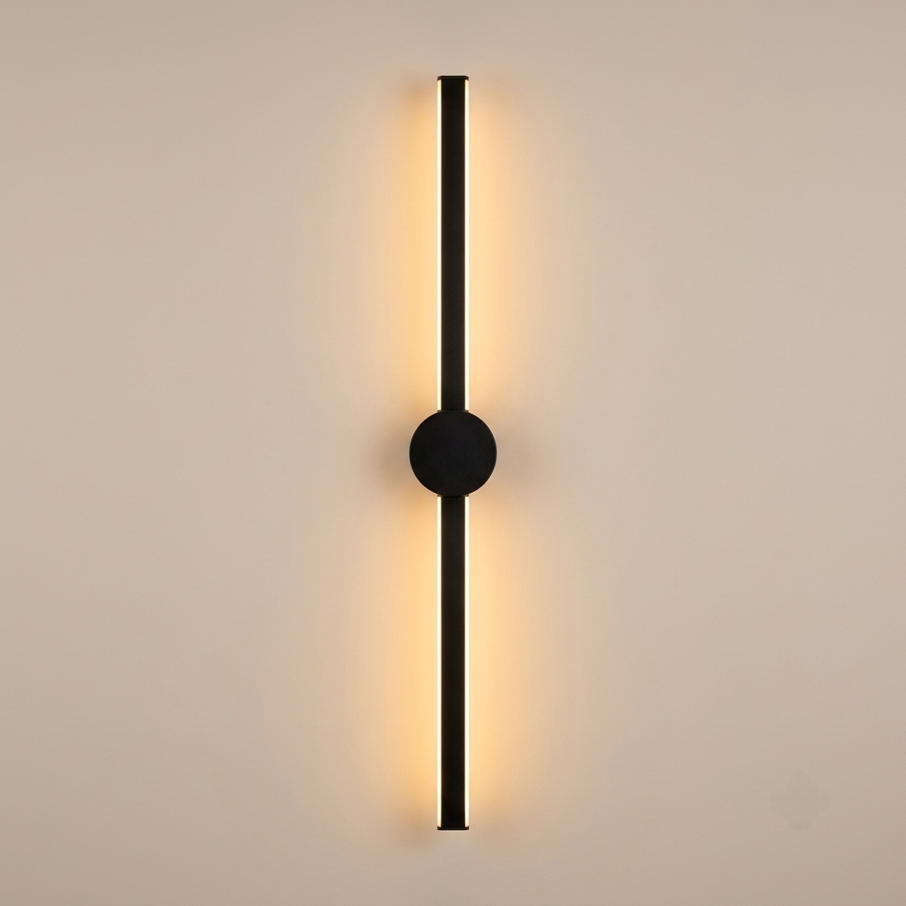 Minimalist bare-bulb pendant light fixture, black