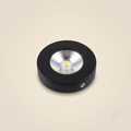 Black surface-mounted COB LED puck spotlight