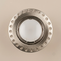 Brushed silver surface-mounted COB LED puck spotlight