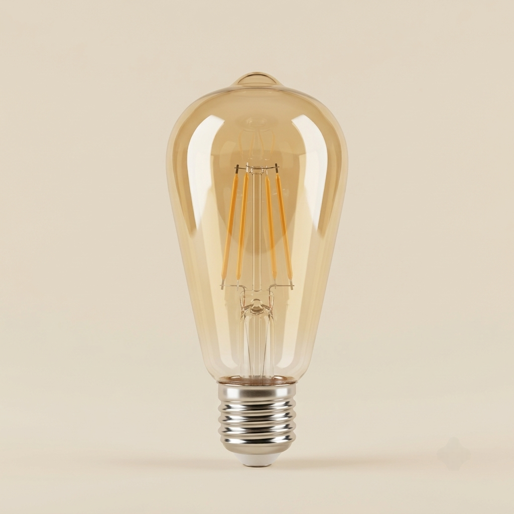 ST64 amber filament LED bulb, E27