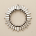 Chrome sunburst decorative recessed spotlight trim