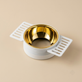 White recessed spotlight trim with gold reflector interior