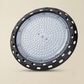 Round LED high-bay industrial light fixture